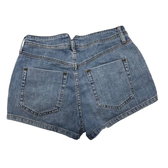 Free People Western Denim Shorts Size 28 Adjustable Waist Cowgirl Boho Country - Picture 5 of 11